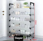 5-Layer Stainless Steel Shoe Rack 110cm Tall