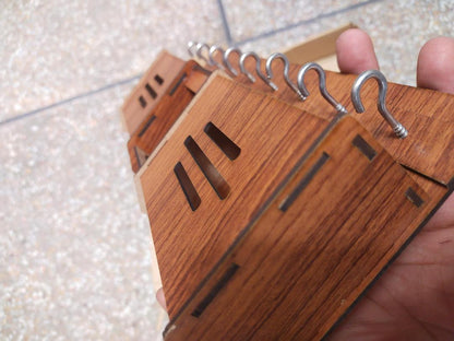 Brow MDF Abstract Art key Holder for Home Decor