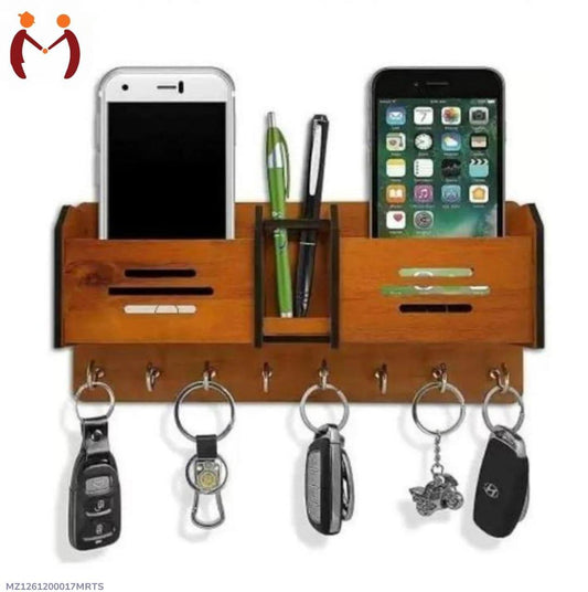 Brow MDF Abstract Art key Holder for Home Decor