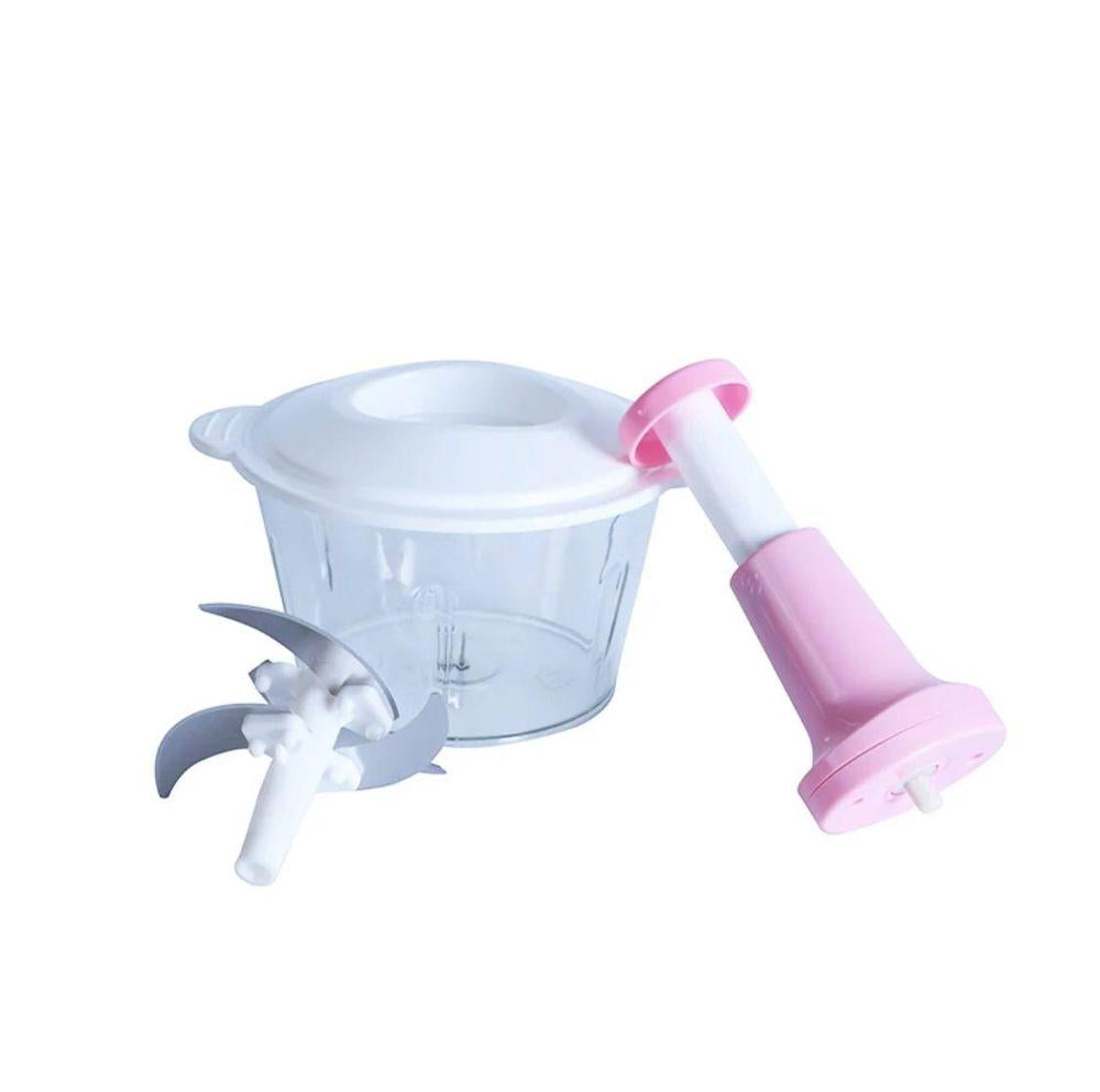 Hand Push Vegetable Chopper Pink Mint Green