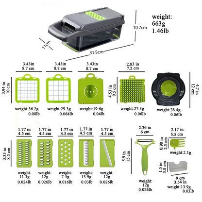 Multifunctional 16-in-1 Veggie Chopper