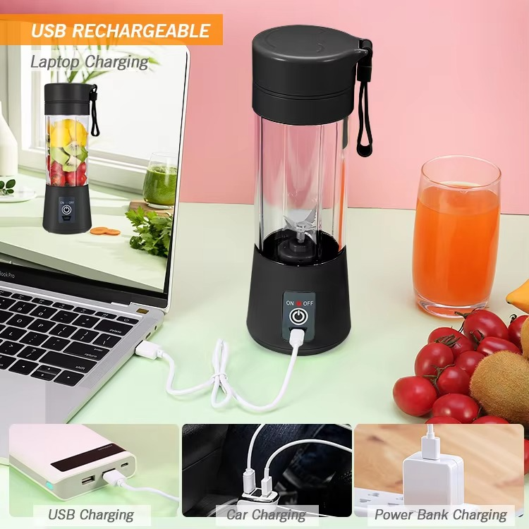 Portable rechargeable juicer blender