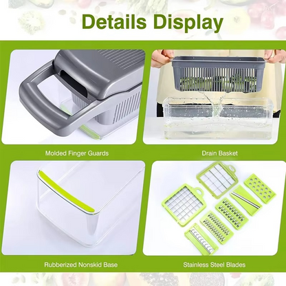 Multifunctional 16-in-1 Veggie Chopper