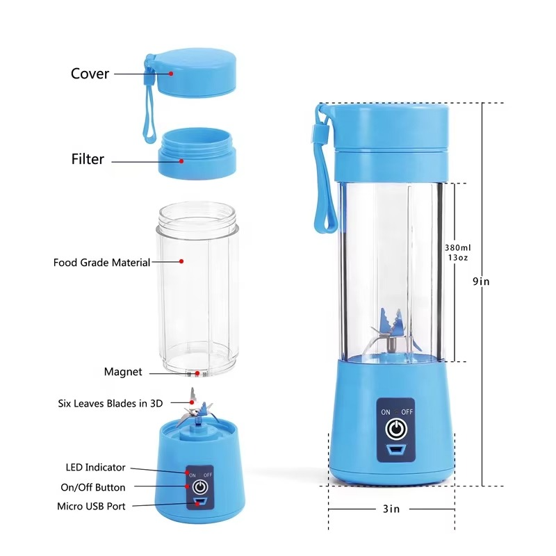 Portable rechargeable juicer blender