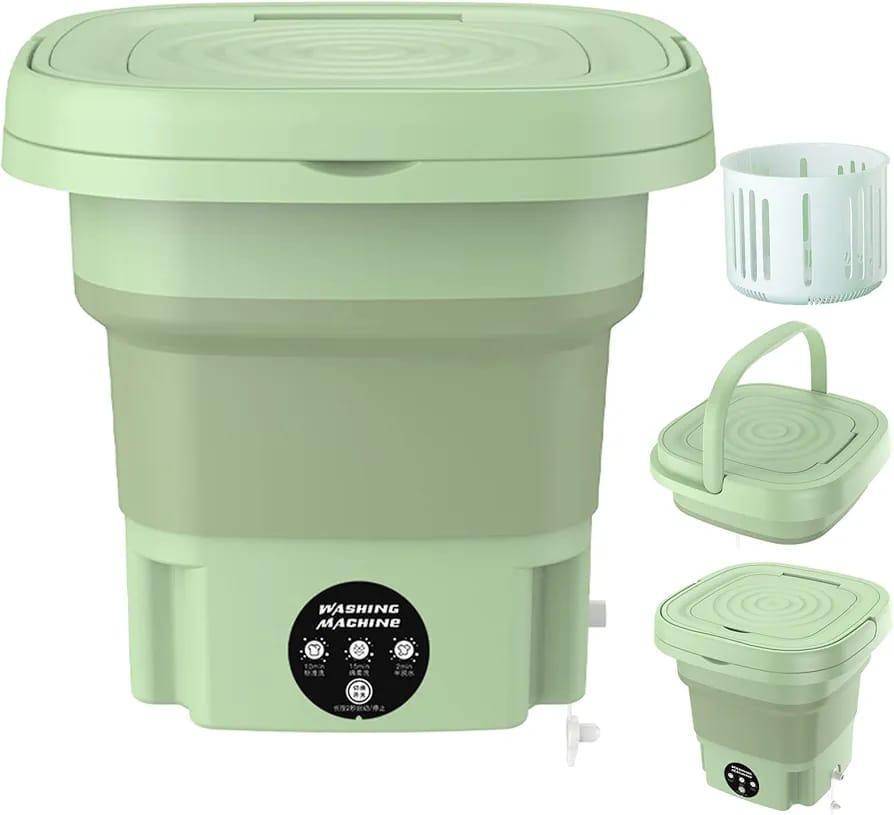 Portable Mini Washing Machine Green ABS Plastic