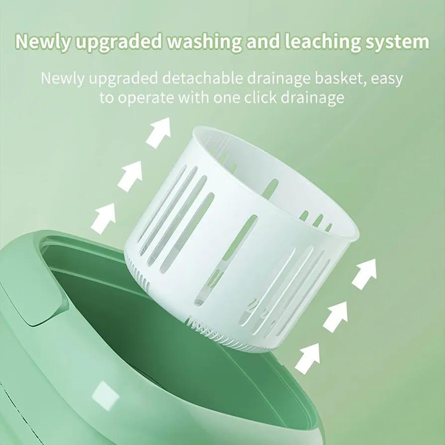 Portable Mini Washing Machine Green ABS Plastic