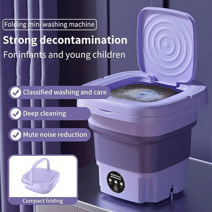 Portable Mini Washing Machine Green ABS Plastic