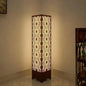 Modern Geometric Wood Floor Lamp – Warm Glow