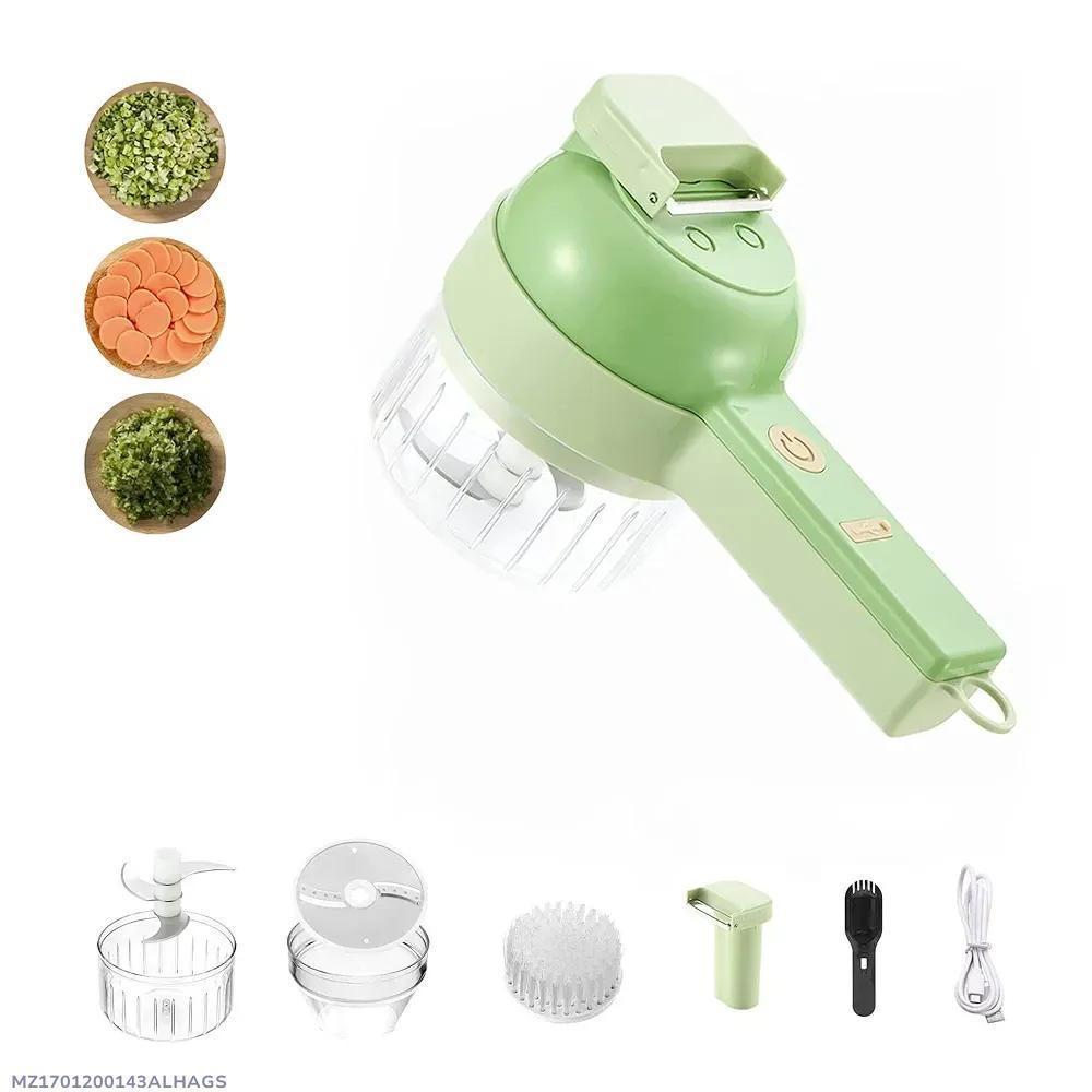 5 in 1 Handheld Hammer Electric Vegetable Cutter Set Mini Wireless Food Choppers Garlic Vegetable Chopper Slicer machine.
