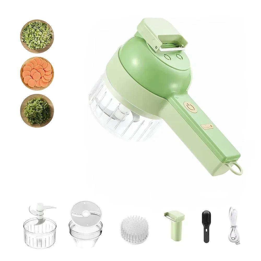 5 in 1 Handheld Hammer Electric Vegetable Cutter Set Mini Wireless Food Choppers Garlic Vegetable Chopper Slicer machine.