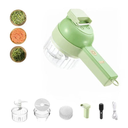 5 in 1 Handheld Hammer Electric Vegetable Cutter Set Mini Wireless Food Choppers Garlic Vegetable Chopper Slicer machine.
